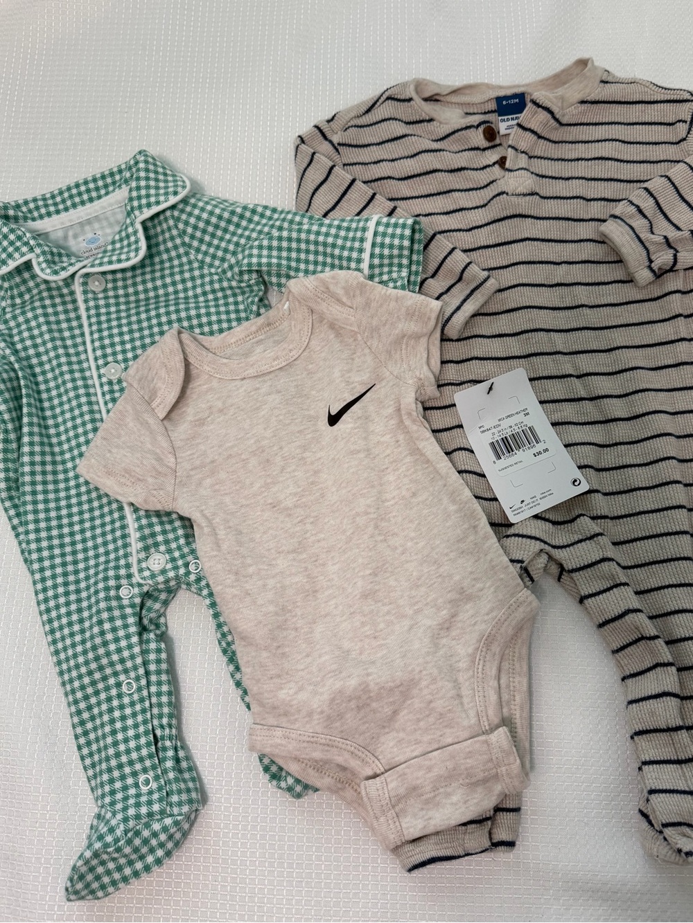 Boys Baby Newborn/ 6 Month Bundle Nike Old Navy Coastal Gingham Summer Fall